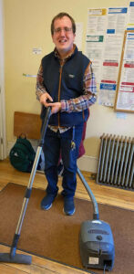 Gentleman developing work skills.
